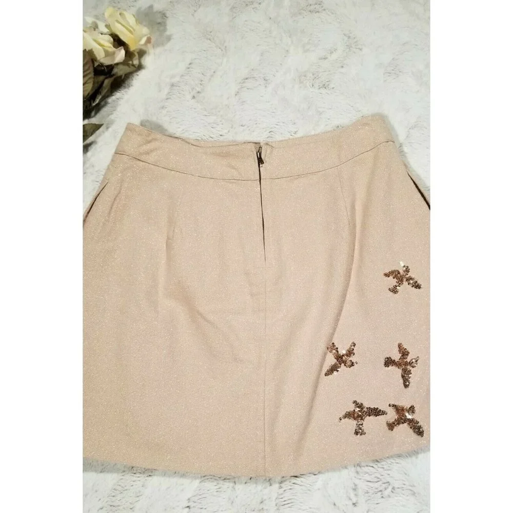 Leifnotes Blush‎ Pink Cotton Blend Sequin Bird Sz 2